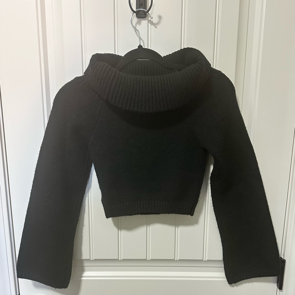 SHEIN Black Cowl Neck Sweater